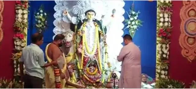 জগদ্ধাত্রী বন্দনায় শুভেন্দু অধিকারী