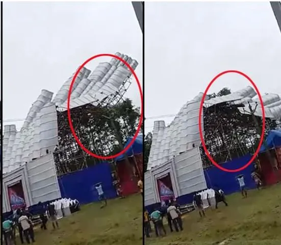 সিত্রাংয়ের প্রভাবে হুড়মুড়িয়ে ভাঙল কোচবিহারের ‘বুর্জ খলিফা’