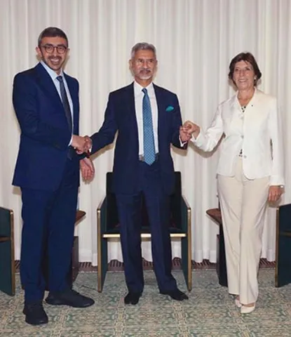 জয়শঙ্কর ভারত-সংযুক্ত আরব আমিরাত-ফ্রান্স ত্রিপাক্ষিক মন্ত্রী পর্যায়ের বৈঠকে অংশ নেন