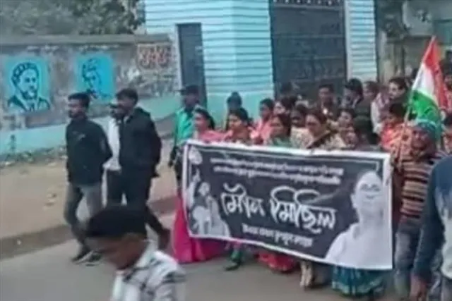 উখরা-তে তৃণমূলের মৌন মিছিল ‌