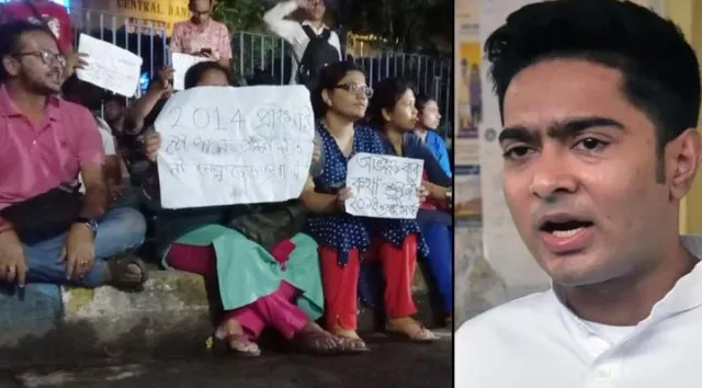 ক্যামাক স্ট্রিটে অভিষেক বন্দ্যোপাধ্যায়ের অফিসের সামনে টেট উত্তীর্ণদের বিক্ষোভ অব্যাহত
