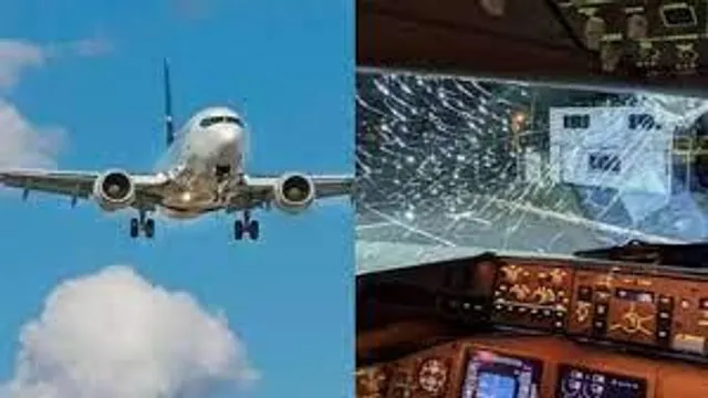 বিমানের উইন্ডস্ক্রিনে এসে পড়ল বরফের টুকরো!