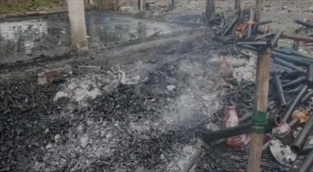 বিজেপি কর্মীর দোকানে অগ্নিসংযোগের অভিযোগ তৃণমূলের বিরুদ্ধে