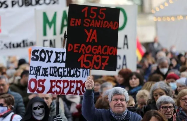 উন্নত ভবিষ্যতের দাবিতে স্পেনের হাজার হাজার স্বাস্থ্যকর্মীর বিক্ষোভ
