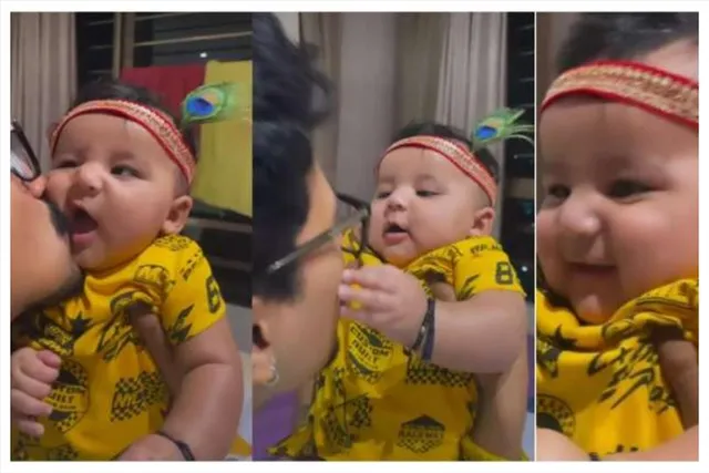 ছেলেকে কৃষ্ণ রূপে সাজিয়ে ভিডিও আপলোড  ভারতীর