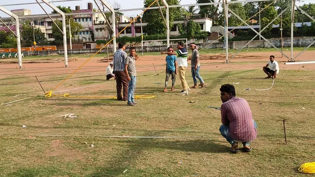 মুখ্যমন্ত্রী আসার আগে কলেজ মাঠের নিরাপত্তা খতিয়ে দেখলেন আধিকারিকরা, তৈরি হচ্ছে হেলিপ্যাড