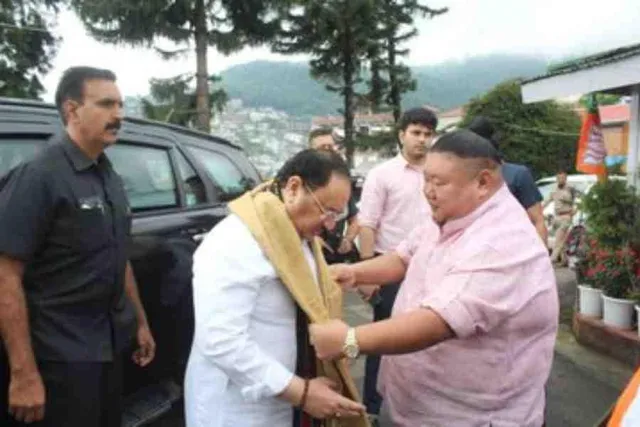নাগাল্যান্ড সফরে জেপি নাড্ডা, আনন্দ প্রকাশ টেমজেন ইমনা আলংয়ের