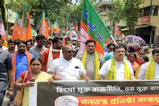 শুভেন্দু অধিকারীর নেতৃত্বে বিজেপির মিছিল, শুনুন শুভেন্দু অধিকারীর বক্তব্য