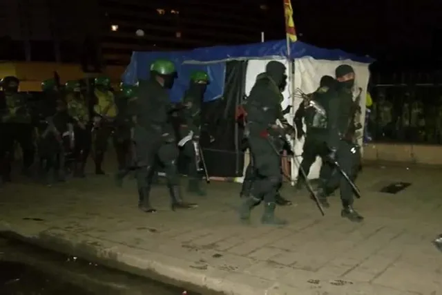 বিক্ষোভ শিবির ধ্বংস করল শ্রীলঙ্কার সশস্ত্র সৈন্যদল