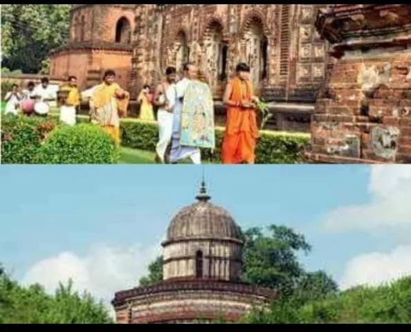 কামান দেগে সন্ধি পুজো মল্লরাজাদের বাড়িতে