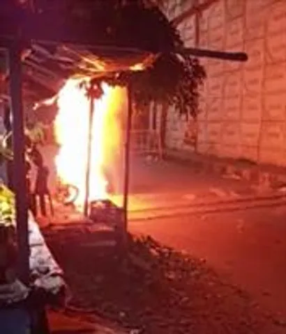 চলন্ত বাইকে আগুন!