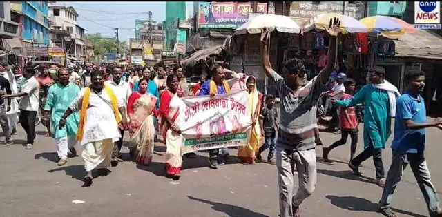 দোল উৎসব উপলক্ষে ডেবরায় বর্ণাঢ্য র‍্যালি
