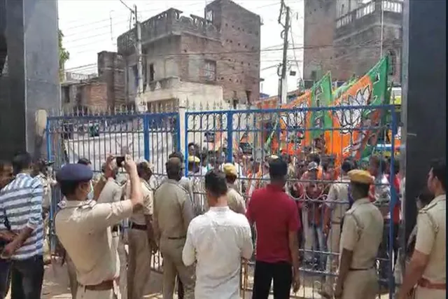 রামপুরহাট ঘটনার প্রতিবাদে বিজেপিদের বিক্ষোভ