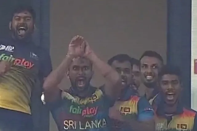 ভাইরাল বাংলাদেশকে হারানোর পর শ্রীলঙ্কার সেলিব্রেশন