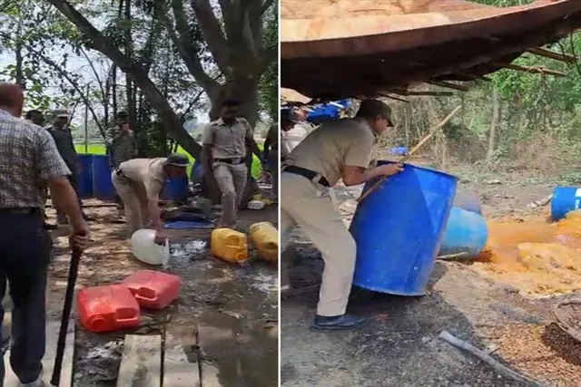 চোলাইয়ের ঠেকে পুলিশের হানা