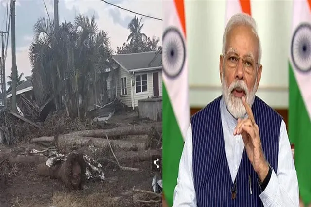 বিধ্বস্ত টোঙ্গার দিকে সাহায্যের হাত বাড়াল ভারত