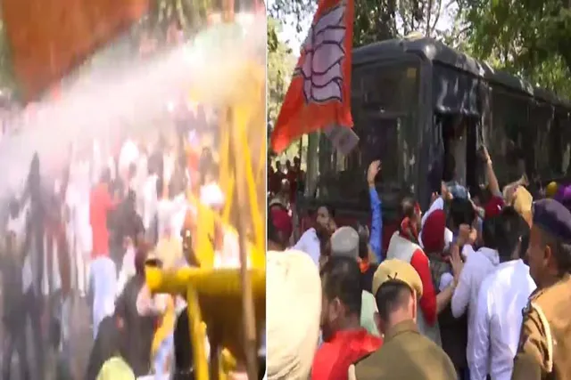 রাজ্য সরকারের বিরুদ্ধে বিক্ষোভ বিজেপির, জল কামানের ব্যবহার পুলিশের