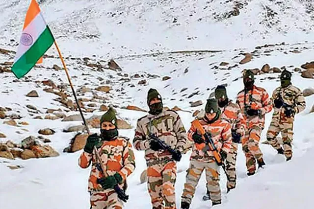 প্যাংগং লেকের ধারে ITBP জওয়ানদের স্বাধীনতা দিবস উদযাপন