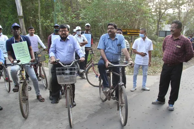 পরিবেশ ও স্বাস্থ্য উভয়কে সুস্থ রাখতে সাইকেল চালানোর বার্তা বিদ্যাসাগর বিশ্ববিদ্যালয়ের