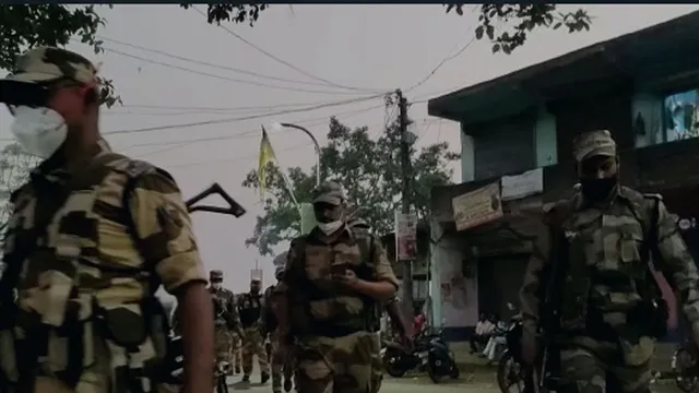 অন্ডালের খাঁদরা ও উখরায় কেন্দ্রীয় বাহিনীর রুটমার্চ