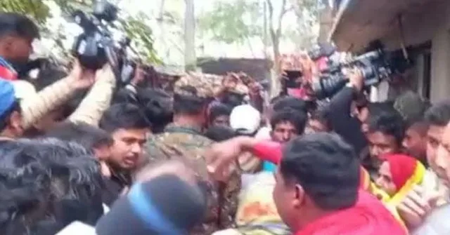 বাম ছাত্র সংগঠনের আমতা থানা অভিযানে ধুন্ধুমার কাণ্ড