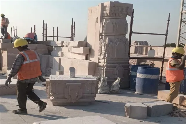 জোরকদমে চলছে রাম মন্দির নির্মাণের কাজ, প্রকাশ্যে এল ছবি