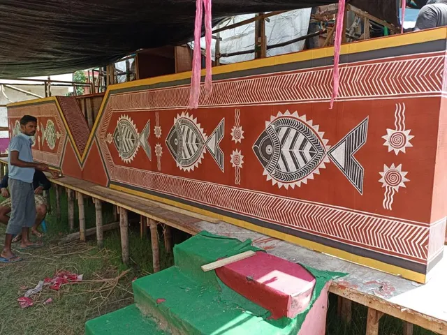 জোরকদমে প্যান্ডেল প্রস্তুতি চলছে পল্লী উন্নয়ন সমিতিতে, দেখুন ছবি