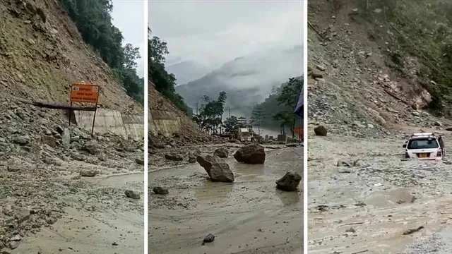 ধসের জেরে বিপর্যস্ত সিকিম