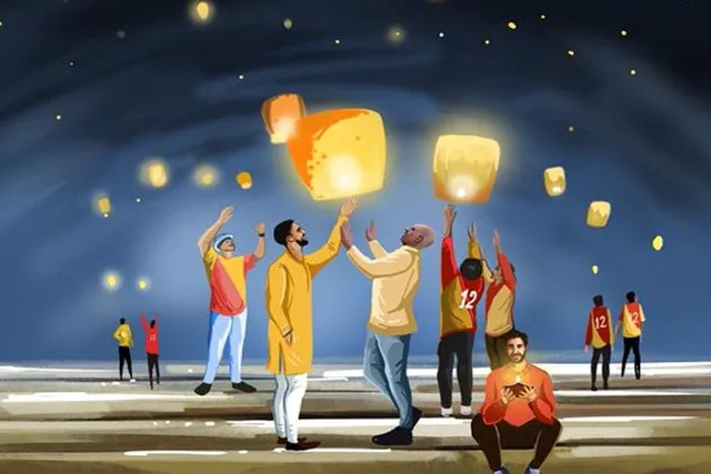 আলোর উৎসবে লাল-হলুদ শুভেচ্ছা