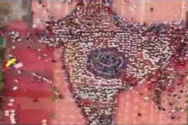 ভারতবর্ষের মানব মানচিত্র নির্মাণ করে বিশ্ব রেকর্ড গড়ল ইন্দোর