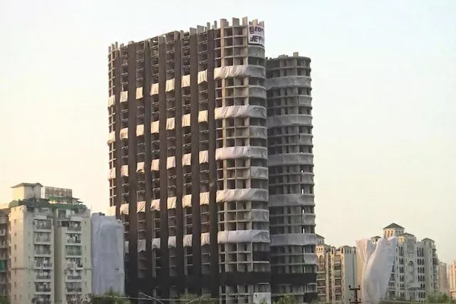 Noida Supertech twin towers demolition today