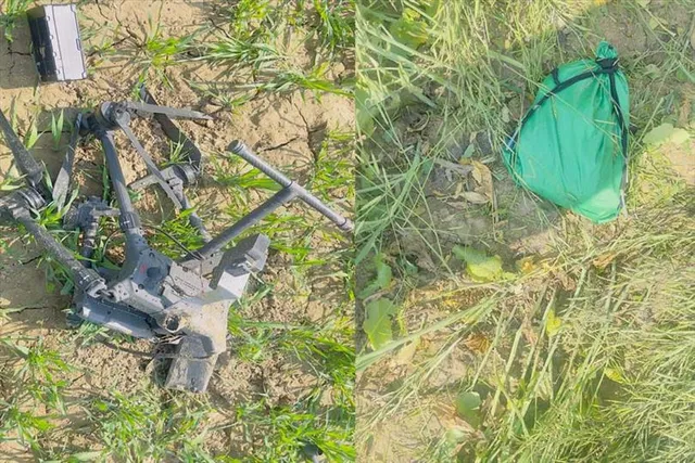 BSF SHOOTS DOWN PAK DRONE IN SRIGANGANAGAR SECTOR AND RECOVERS HUGE NARCOTICS