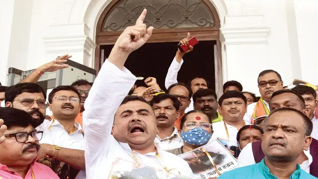 Child deaths are increasing, BJP legislators are protesting at assembly premises