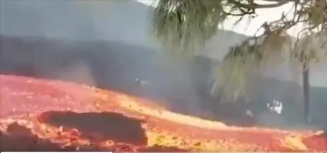 Lava river in Spanish Island