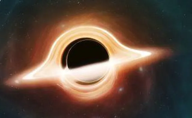 There is light behind black hole