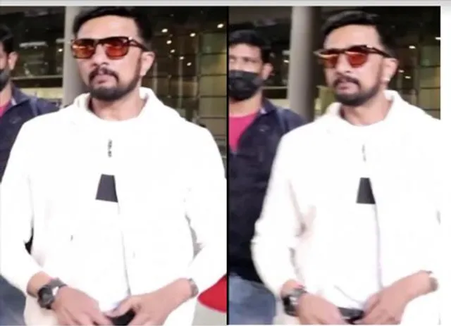 KICCHA SUDEEPA SPOTTED AT MUMBAI AIRPORT