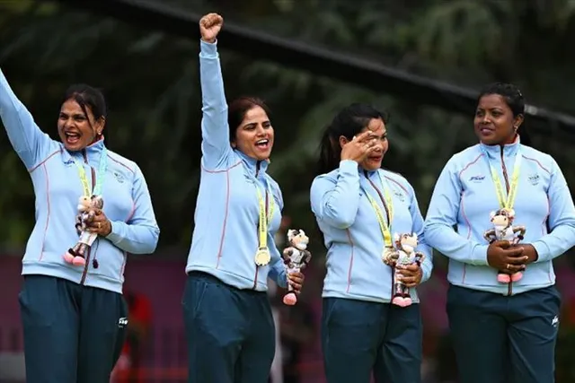 The 'Team of the Year' title is awarded to the gold winning team at the Commonwealth Games