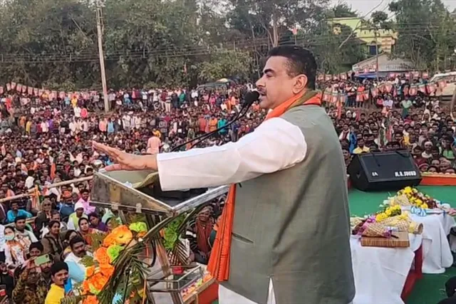 Suvendu Adhikari attacked TMC from Pingla's public meeting