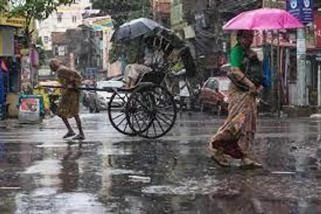 Rainfall in Kolkata till 9 am