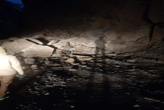 Landslides, blocked highways