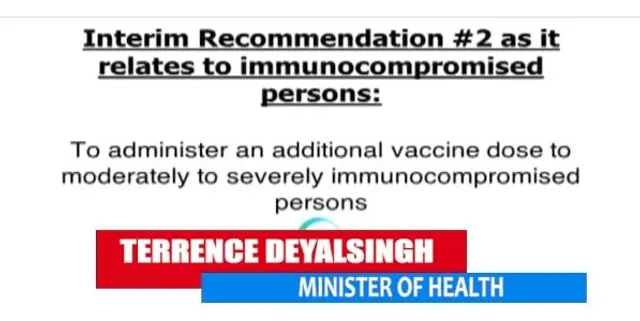 'the same applies, but with no age limit', Minister Deyalsingh