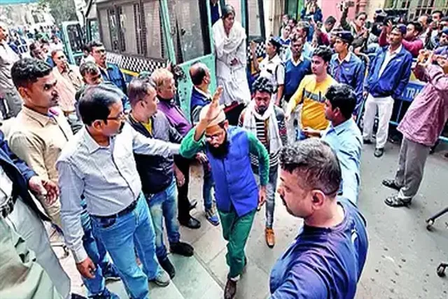 A policeman's skull factured in a clash with ISF workers and supporters