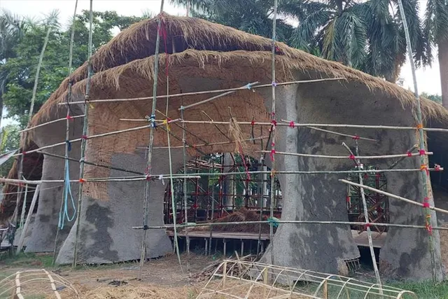 Masterda Smriti Sangha Club's theme is 'Bhuban'