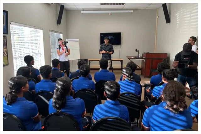 Javelin thrower & Olympic Gold medallist Neeraj chopra interacted with TeamIndia ahead of the U19T20WorldCup Final