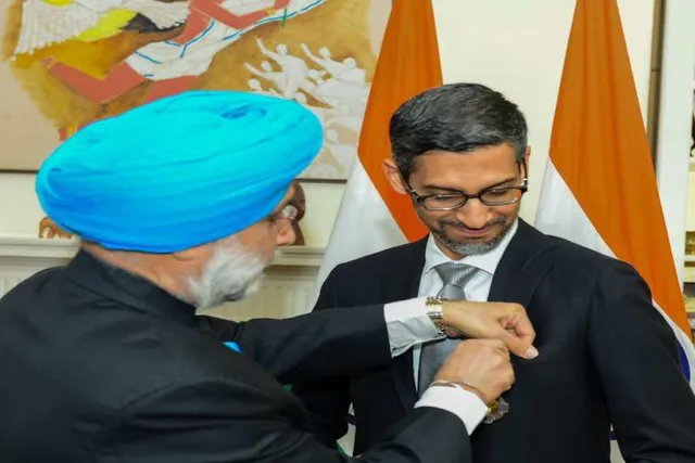 Sundar Pichai expressed gratitude to the Government of India