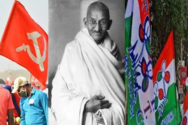 On the death anniversary of Mahatma Gandhi, Trinamool accused the Left of preventing them from paying homage to the 'Father Of The Nation'