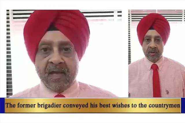The former brigadier conveyed his best wishes to the countrymen.