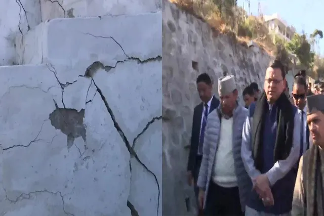 Joshimath: CM conducts a ground inspection of the affected areas
