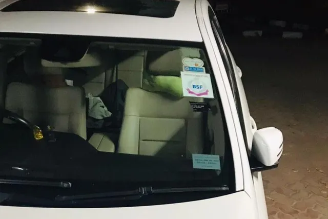 Car with BSF sticker raises eyebrows