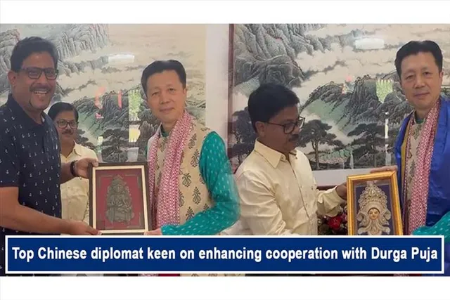 Top Chinese diplomat keen on enhancing cooperation with Durga Puja